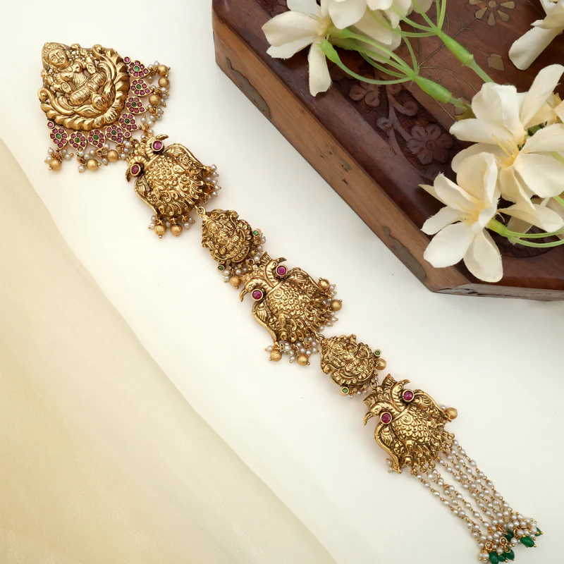 Antique Nagas Kemp Rettapakshi Bridal Jada Billai